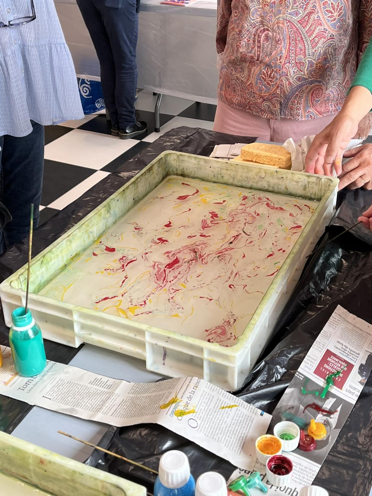 Atelier de papier marbré