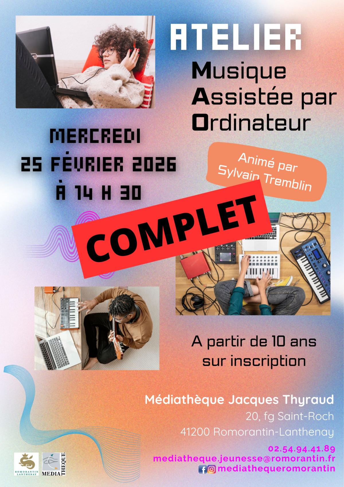 Atelier musique assistée par ordinateur