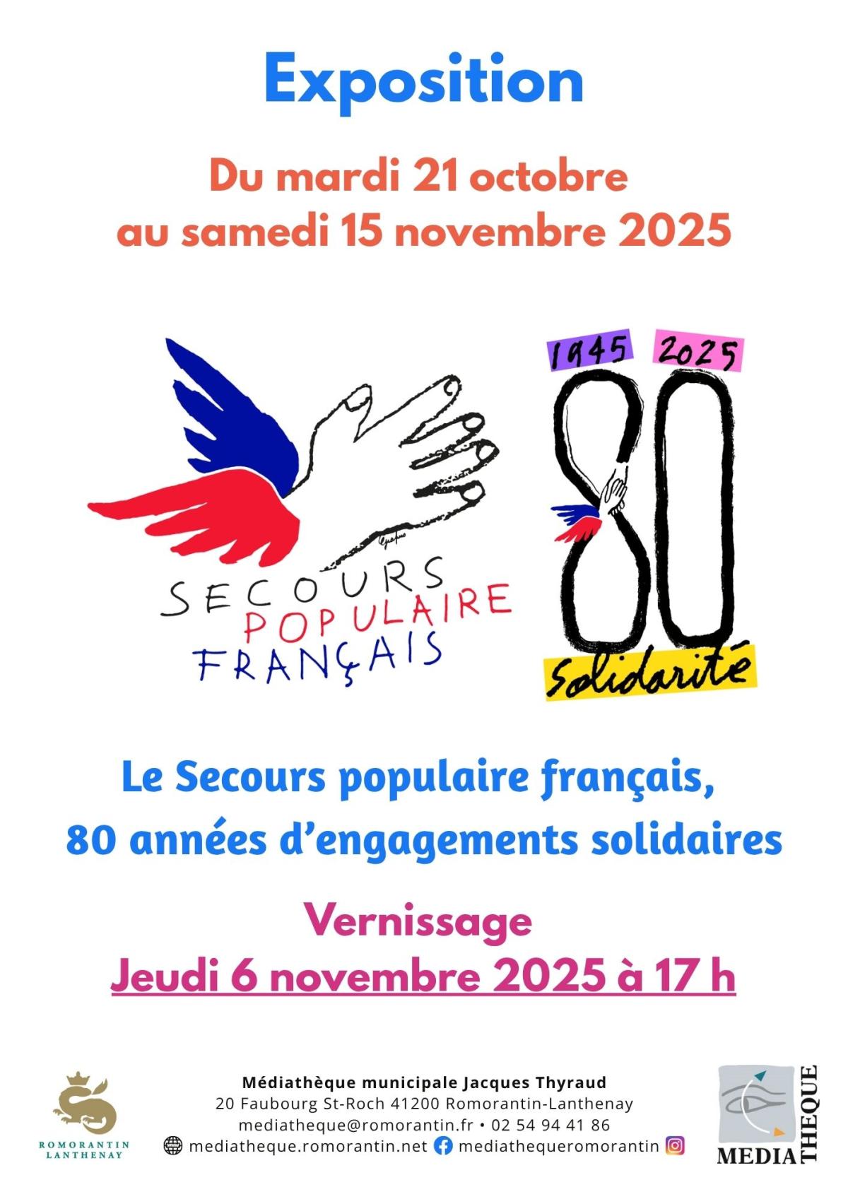Vernissage de l'exposition : Le Secours populaire français, 80 années d’engagements solidaires