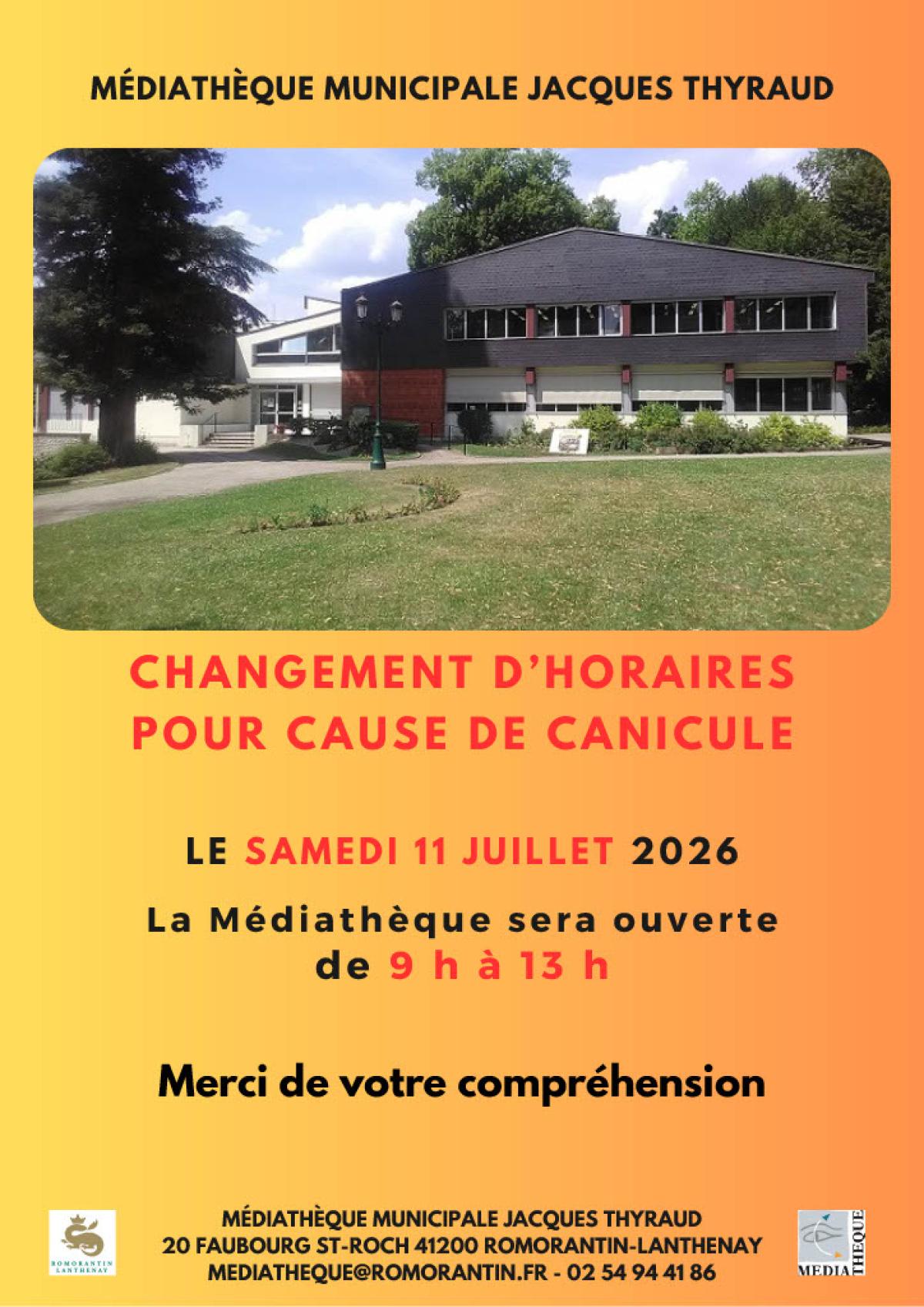 Horaires canicule