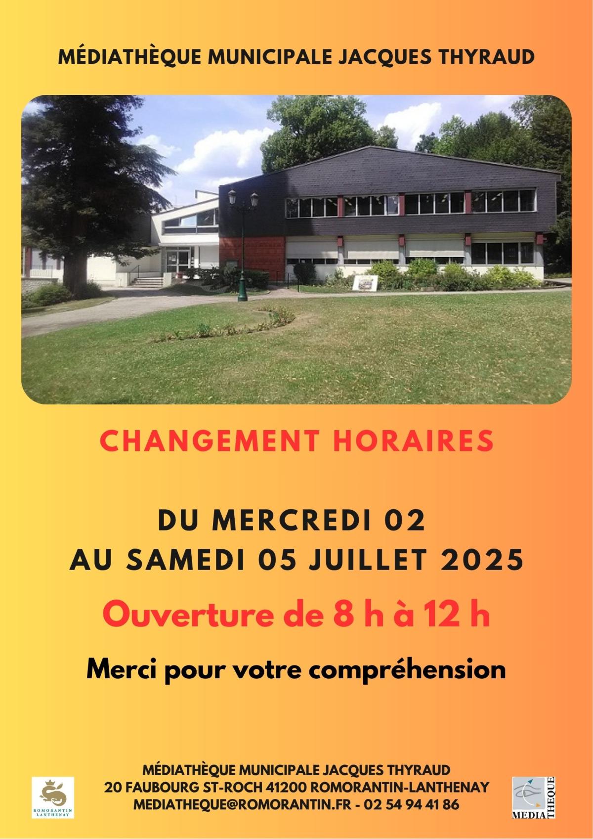 Changement horaires